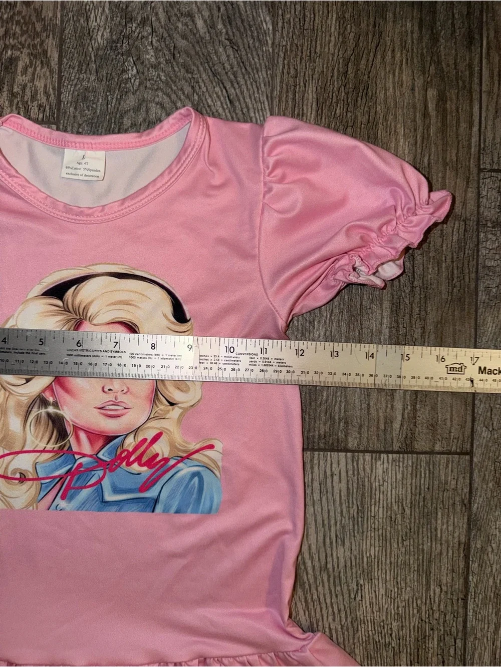 Boutique Dolly Parton Inspired Bell Bottom Outfit Size 4T